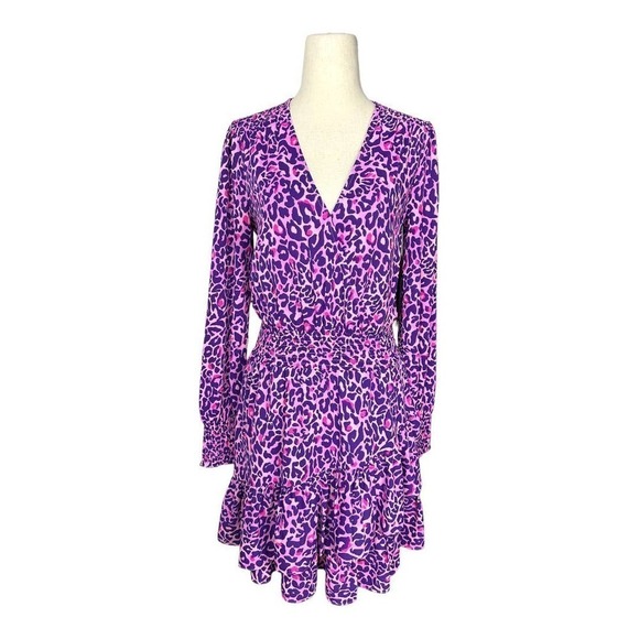 NWOT Lilly Pulitzer Cristiana Stretch Dress Leopard Print in Pink/Purple - Picture 2 of 7